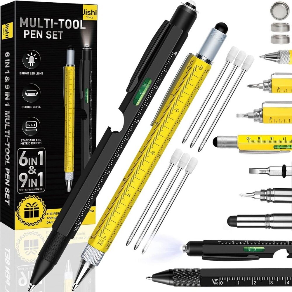 Fathers Day Dad Gifts from Daughter Son Wife, Multitool Pen Set Gifts for Men, B